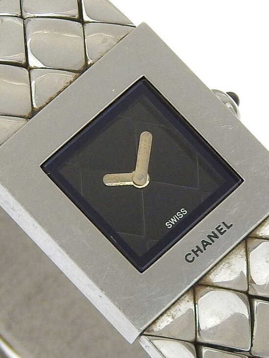 CHANEL Matelasse Watches H0009 blackDial Stainless Steel Quartz Analog dis... main image 11
